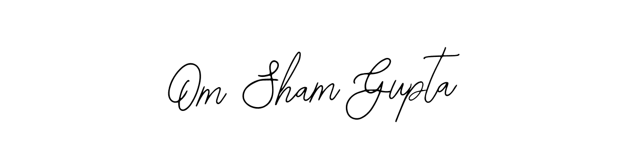 How to make Om Sham Gupta name signature. Use Bearetta-2O07w style for creating short signs online. This is the latest handwritten sign. Om Sham Gupta signature style 12 images and pictures png