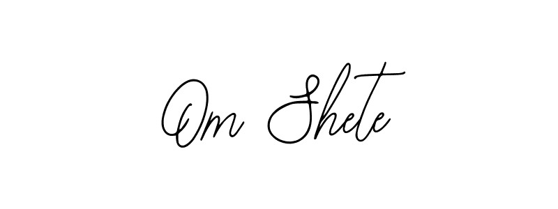if you are searching for the best signature style for your name Om Shete. so please give up your signature search. here we have designed multiple signature styles  using Bearetta-2O07w. Om Shete signature style 12 images and pictures png