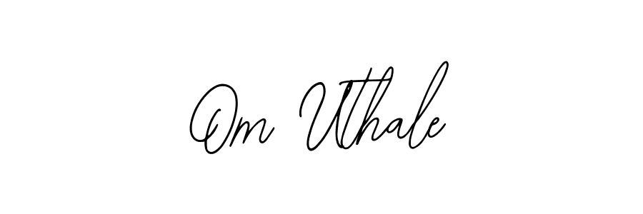 How to make Om Uthale name signature. Use Bearetta-2O07w style for creating short signs online. This is the latest handwritten sign. Om Uthale signature style 12 images and pictures png
