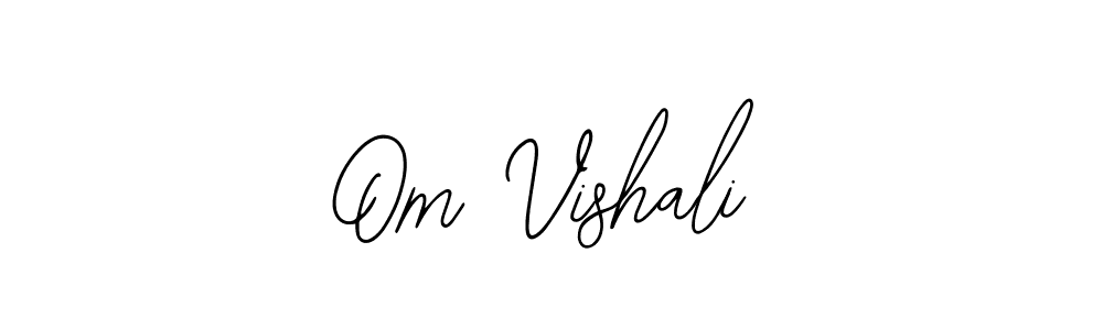 if you are searching for the best signature style for your name Om Vishali. so please give up your signature search. here we have designed multiple signature styles  using Bearetta-2O07w. Om Vishali signature style 12 images and pictures png