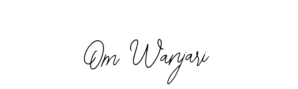 Use a signature maker to create a handwritten signature online. With this signature software, you can design (Bearetta-2O07w) your own signature for name Om Wanjari. Om Wanjari signature style 12 images and pictures png