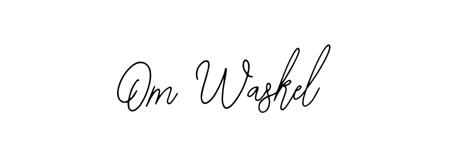 How to make Om Waskel name signature. Use Bearetta-2O07w style for creating short signs online. This is the latest handwritten sign. Om Waskel signature style 12 images and pictures png