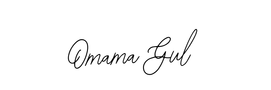 Use a signature maker to create a handwritten signature online. With this signature software, you can design (Bearetta-2O07w) your own signature for name Omama Gul. Omama Gul signature style 12 images and pictures png