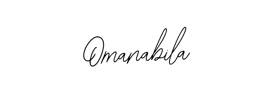 How to make Omanabila signature? Bearetta-2O07w is a professional autograph style. Create handwritten signature for Omanabila name. Omanabila signature style 12 images and pictures png