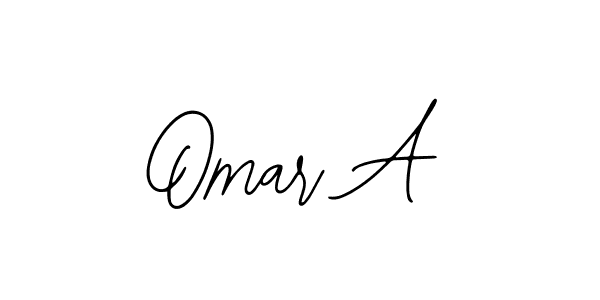 if you are searching for the best signature style for your name Omar A. so please give up your signature search. here we have designed multiple signature styles  using Bearetta-2O07w. Omar A signature style 12 images and pictures png