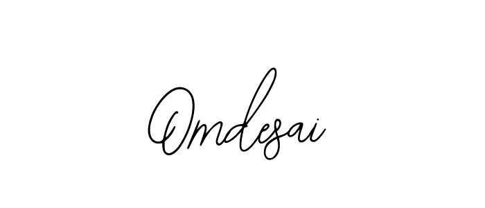 The best way (Bearetta-2O07w) to make a short signature is to pick only two or three words in your name. The name Omdesai include a total of six letters. For converting this name. Omdesai signature style 12 images and pictures png