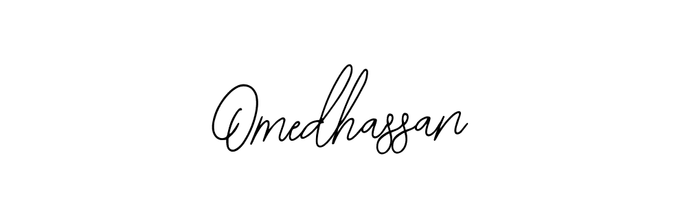 The best way (Bearetta-2O07w) to make a short signature is to pick only two or three words in your name. The name Omedhassan include a total of six letters. For converting this name. Omedhassan signature style 12 images and pictures png