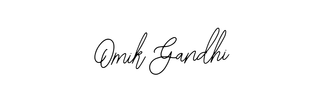 You should practise on your own different ways (Bearetta-2O07w) to write your name (Omik Gandhi) in signature. don't let someone else do it for you. Omik Gandhi signature style 12 images and pictures png