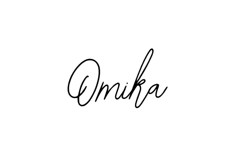 How to make Omika name signature. Use Bearetta-2O07w style for creating short signs online. This is the latest handwritten sign. Omika signature style 12 images and pictures png