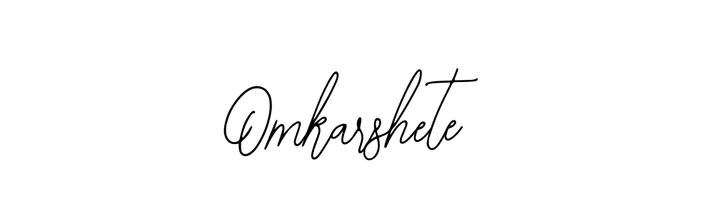 The best way (Bearetta-2O07w) to make a short signature is to pick only two or three words in your name. The name Omkarshete include a total of six letters. For converting this name. Omkarshete signature style 12 images and pictures png