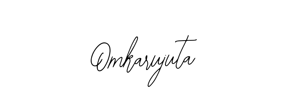 You should practise on your own different ways (Bearetta-2O07w) to write your name (Omkarujuta) in signature. don't let someone else do it for you. Omkarujuta signature style 12 images and pictures png
