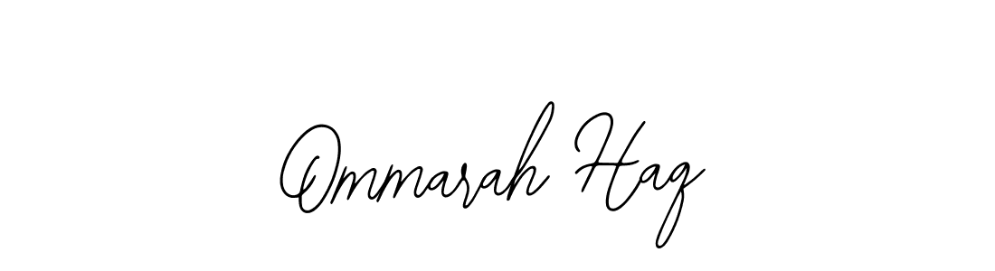 Bearetta-2O07w is a professional signature style that is perfect for those who want to add a touch of class to their signature. It is also a great choice for those who want to make their signature more unique. Get Ommarah Haq name to fancy signature for free. Ommarah Haq signature style 12 images and pictures png
