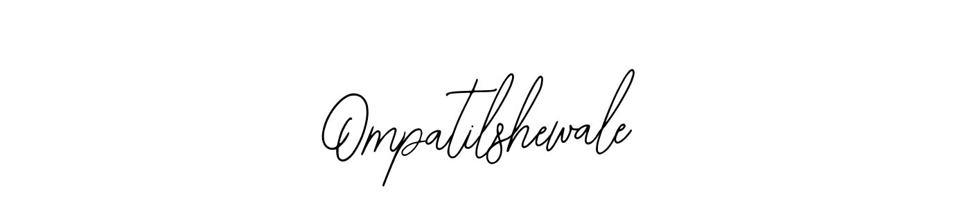 How to make Ompatilshewale name signature. Use Bearetta-2O07w style for creating short signs online. This is the latest handwritten sign. Ompatilshewale signature style 12 images and pictures png