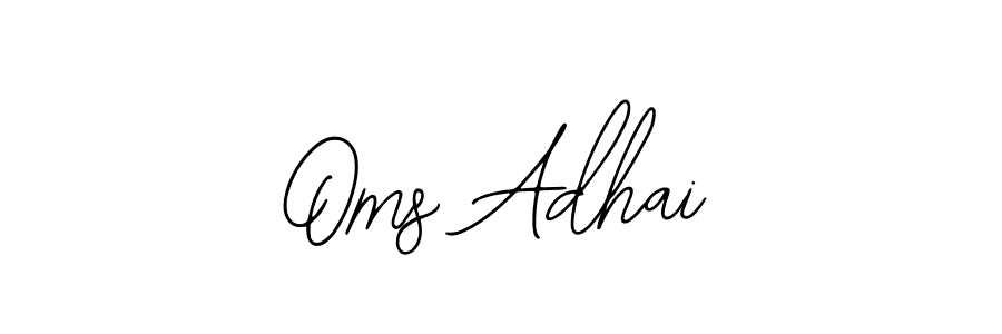 if you are searching for the best signature style for your name Oms Adhai. so please give up your signature search. here we have designed multiple signature styles  using Bearetta-2O07w. Oms Adhai signature style 12 images and pictures png