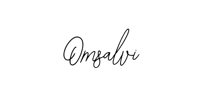 How to make Omsalvi name signature. Use Bearetta-2O07w style for creating short signs online. This is the latest handwritten sign. Omsalvi signature style 12 images and pictures png