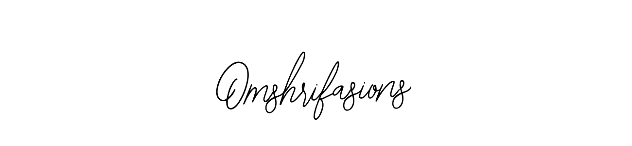 How to make Omshrifasions name signature. Use Bearetta-2O07w style for creating short signs online. This is the latest handwritten sign. Omshrifasions signature style 12 images and pictures png