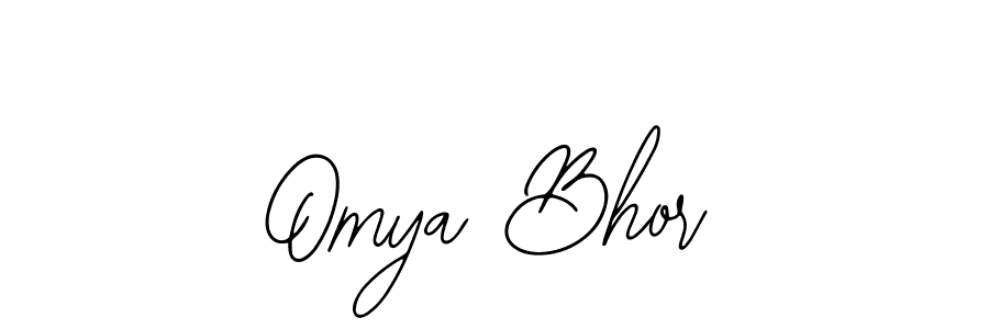 Use a signature maker to create a handwritten signature online. With this signature software, you can design (Bearetta-2O07w) your own signature for name Omya Bhor. Omya Bhor signature style 12 images and pictures png