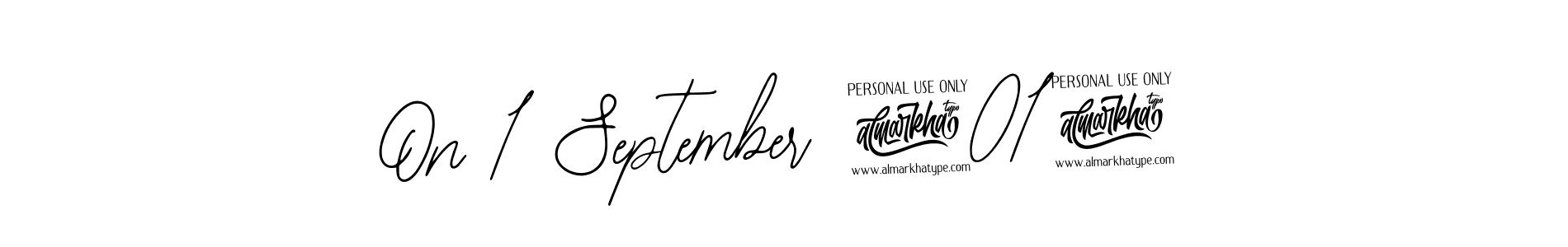 Make a beautiful signature design for name On 1 September 2019. With this signature (Bearetta-2O07w) style, you can create a handwritten signature for free. On 1 September 2019 signature style 12 images and pictures png