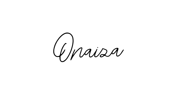 Use a signature maker to create a handwritten signature online. With this signature software, you can design (Bearetta-2O07w) your own signature for name Onaiza. Onaiza signature style 12 images and pictures png