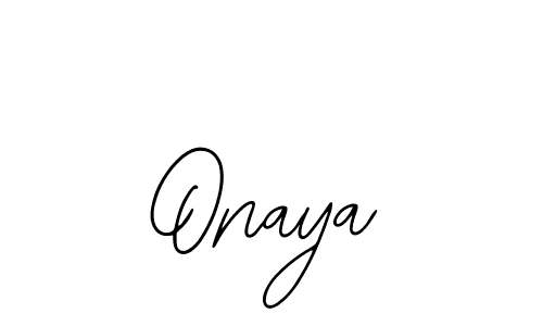 How to make Onaya name signature. Use Bearetta-2O07w style for creating short signs online. This is the latest handwritten sign. Onaya signature style 12 images and pictures png