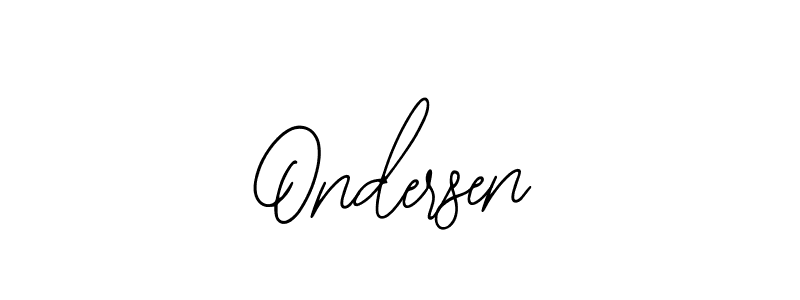 You should practise on your own different ways (Bearetta-2O07w) to write your name (Ondersen) in signature. don't let someone else do it for you. Ondersen signature style 12 images and pictures png