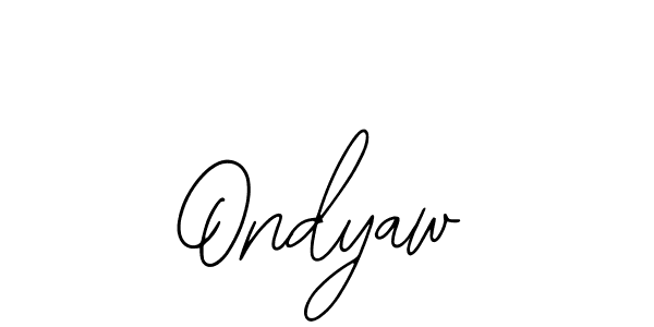 Design your own signature with our free online signature maker. With this signature software, you can create a handwritten (Bearetta-2O07w) signature for name Ondyaw. Ondyaw signature style 12 images and pictures png