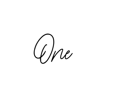 Design your own signature with our free online signature maker. With this signature software, you can create a handwritten (Bearetta-2O07w) signature for name One . One  signature style 12 images and pictures png