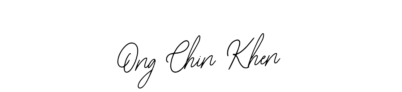 How to make Ong Chin Khen name signature. Use Bearetta-2O07w style for creating short signs online. This is the latest handwritten sign. Ong Chin Khen signature style 12 images and pictures png