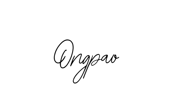 Design your own signature with our free online signature maker. With this signature software, you can create a handwritten (Bearetta-2O07w) signature for name Ongpao. Ongpao signature style 12 images and pictures png