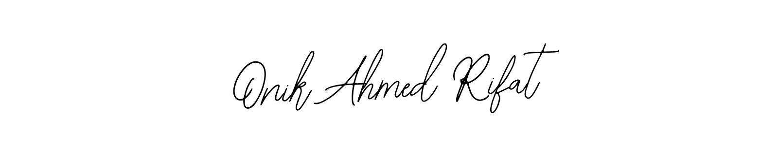 How to Draw Onik Ahmed Rifat signature style? Bearetta-2O07w is a latest design signature styles for name Onik Ahmed Rifat. Onik Ahmed Rifat signature style 12 images and pictures png