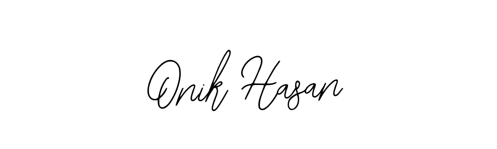 Use a signature maker to create a handwritten signature online. With this signature software, you can design (Bearetta-2O07w) your own signature for name Onik Hasan. Onik Hasan signature style 12 images and pictures png