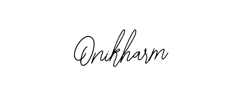 Use a signature maker to create a handwritten signature online. With this signature software, you can design (Bearetta-2O07w) your own signature for name Onikharm. Onikharm signature style 12 images and pictures png