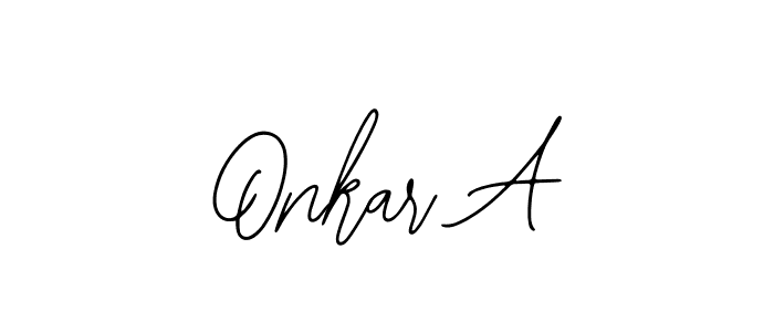 Design your own signature with our free online signature maker. With this signature software, you can create a handwritten (Bearetta-2O07w) signature for name Onkar A. Onkar A signature style 12 images and pictures png