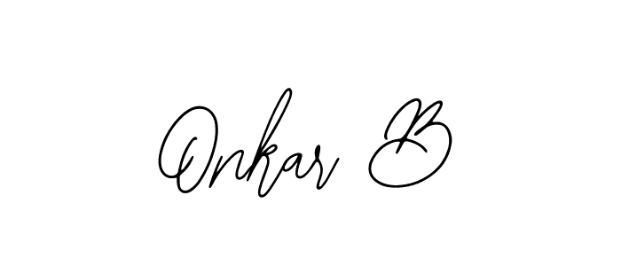 Use a signature maker to create a handwritten signature online. With this signature software, you can design (Bearetta-2O07w) your own signature for name Onkar B. Onkar B signature style 12 images and pictures png