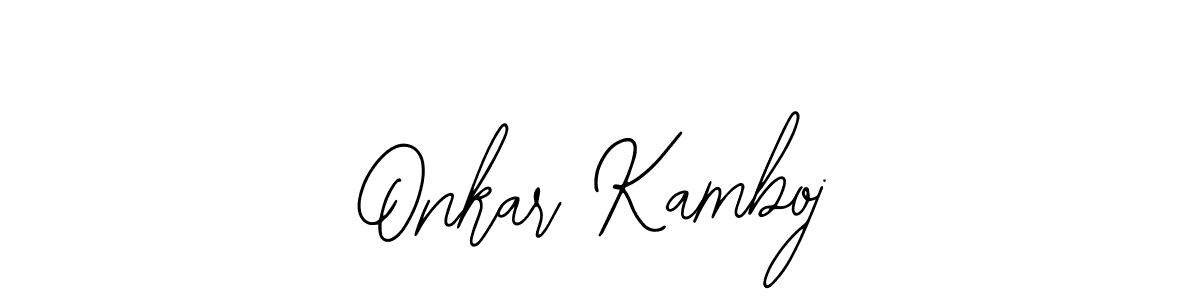 Bearetta-2O07w is a professional signature style that is perfect for those who want to add a touch of class to their signature. It is also a great choice for those who want to make their signature more unique. Get Onkar Kamboj name to fancy signature for free. Onkar Kamboj signature style 12 images and pictures png