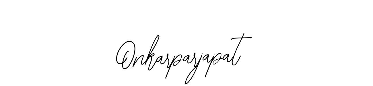 The best way (Bearetta-2O07w) to make a short signature is to pick only two or three words in your name. The name Onkarparjapat include a total of six letters. For converting this name. Onkarparjapat signature style 12 images and pictures png