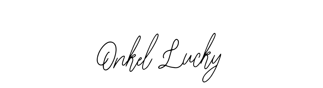 Make a beautiful signature design for name Onkel Lucky. Use this online signature maker to create a handwritten signature for free. Onkel Lucky signature style 12 images and pictures png