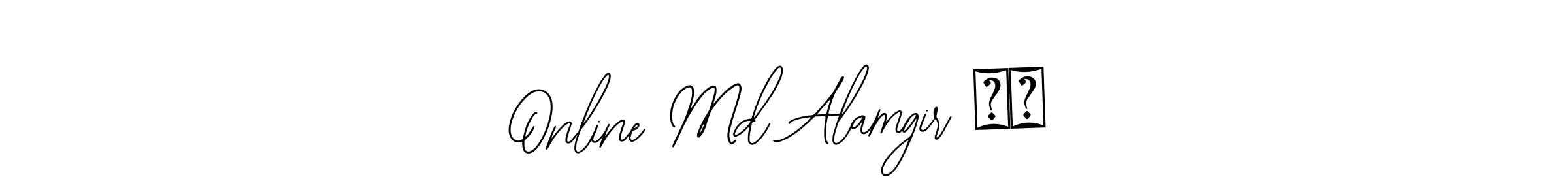 Use a signature maker to create a handwritten signature online. With this signature software, you can design (Bearetta-2O07w) your own signature for name Online Md Alamgir ❌❌. Online Md Alamgir ❌❌ signature style 12 images and pictures png