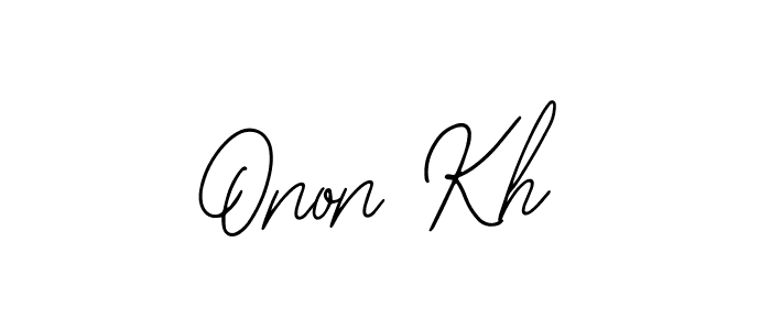 if you are searching for the best signature style for your name Onon Kh. so please give up your signature search. here we have designed multiple signature styles  using Bearetta-2O07w. Onon Kh signature style 12 images and pictures png
