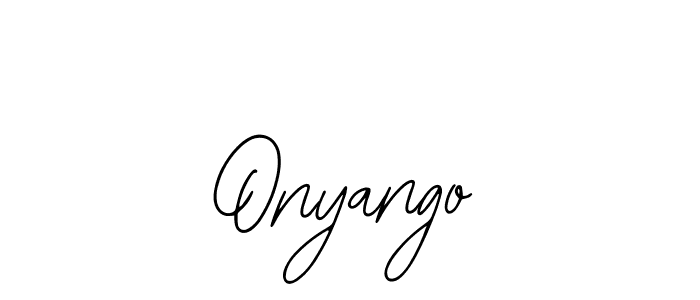 Use a signature maker to create a handwritten signature online. With this signature software, you can design (Bearetta-2O07w) your own signature for name Onyango. Onyango signature style 12 images and pictures png