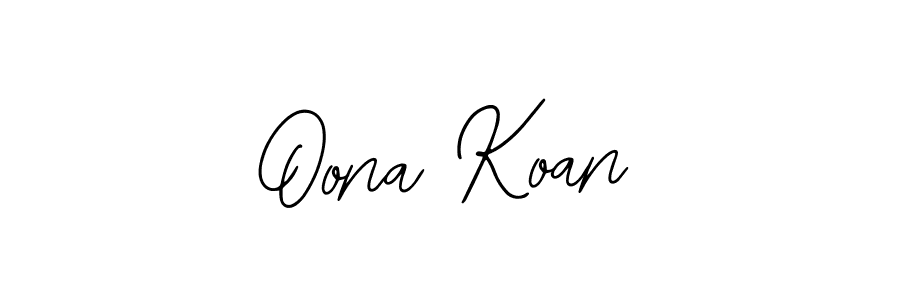 You should practise on your own different ways (Bearetta-2O07w) to write your name (Oona Koan) in signature. don't let someone else do it for you. Oona Koan signature style 12 images and pictures png