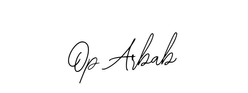 Use a signature maker to create a handwritten signature online. With this signature software, you can design (Bearetta-2O07w) your own signature for name Op Arbab. Op Arbab signature style 12 images and pictures png