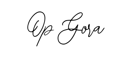 The Bearetta-2O07w font transforms the name Op Gora into an executive sign with sharp precision and distinguished character. Op Gora signature style 12 images and pictures png