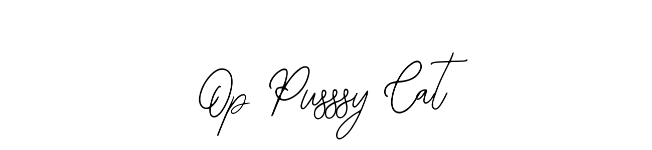 You should practise on your own different ways (Bearetta-2O07w) to write your name (Op Pusssy Cat) in signature. don't let someone else do it for you. Op Pusssy Cat signature style 12 images and pictures png