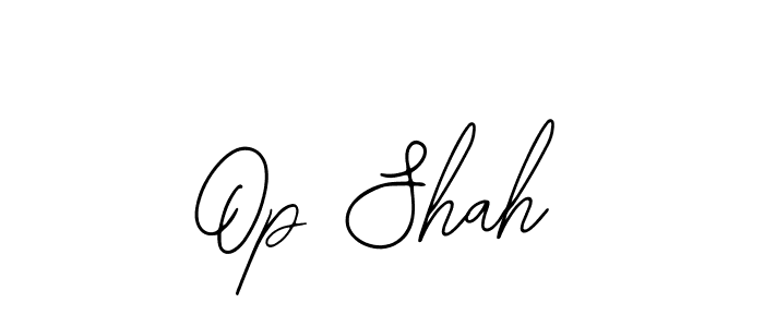 You should practise on your own different ways (Bearetta-2O07w) to write your name (Op Shah) in signature. don't let someone else do it for you. Op Shah signature style 12 images and pictures png