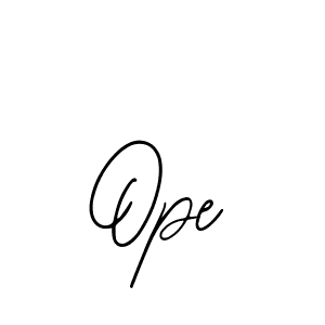 You should practise on your own different ways (Bearetta-2O07w) to write your name (Ope) in signature. don't let someone else do it for you. Ope signature style 12 images and pictures png