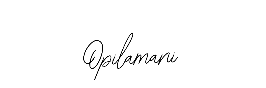 if you are searching for the best signature style for your name Opilamani. so please give up your signature search. here we have designed multiple signature styles  using Bearetta-2O07w. Opilamani signature style 12 images and pictures png