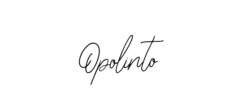 How to make Opolinto name signature. Use Bearetta-2O07w style for creating short signs online. This is the latest handwritten sign. Opolinto signature style 12 images and pictures png