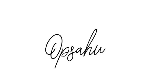Use a signature maker to create a handwritten signature online. With this signature software, you can design (Bearetta-2O07w) your own signature for name Opsahu. Opsahu signature style 12 images and pictures png
