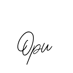 Design your own signature with our free online signature maker. With this signature software, you can create a handwritten (Bearetta-2O07w) signature for name Opu. Opu signature style 12 images and pictures png